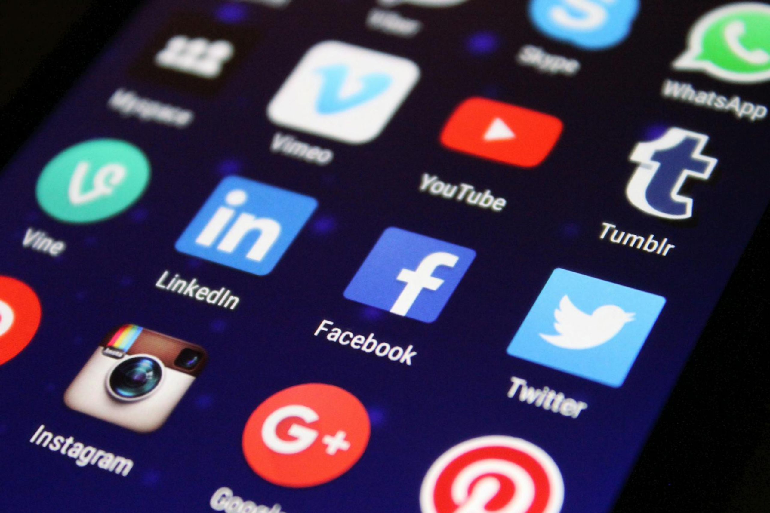 icone de divers réseaux sociaux